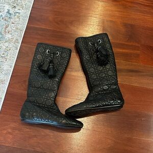 Vintage Leather Dior Snow Boots